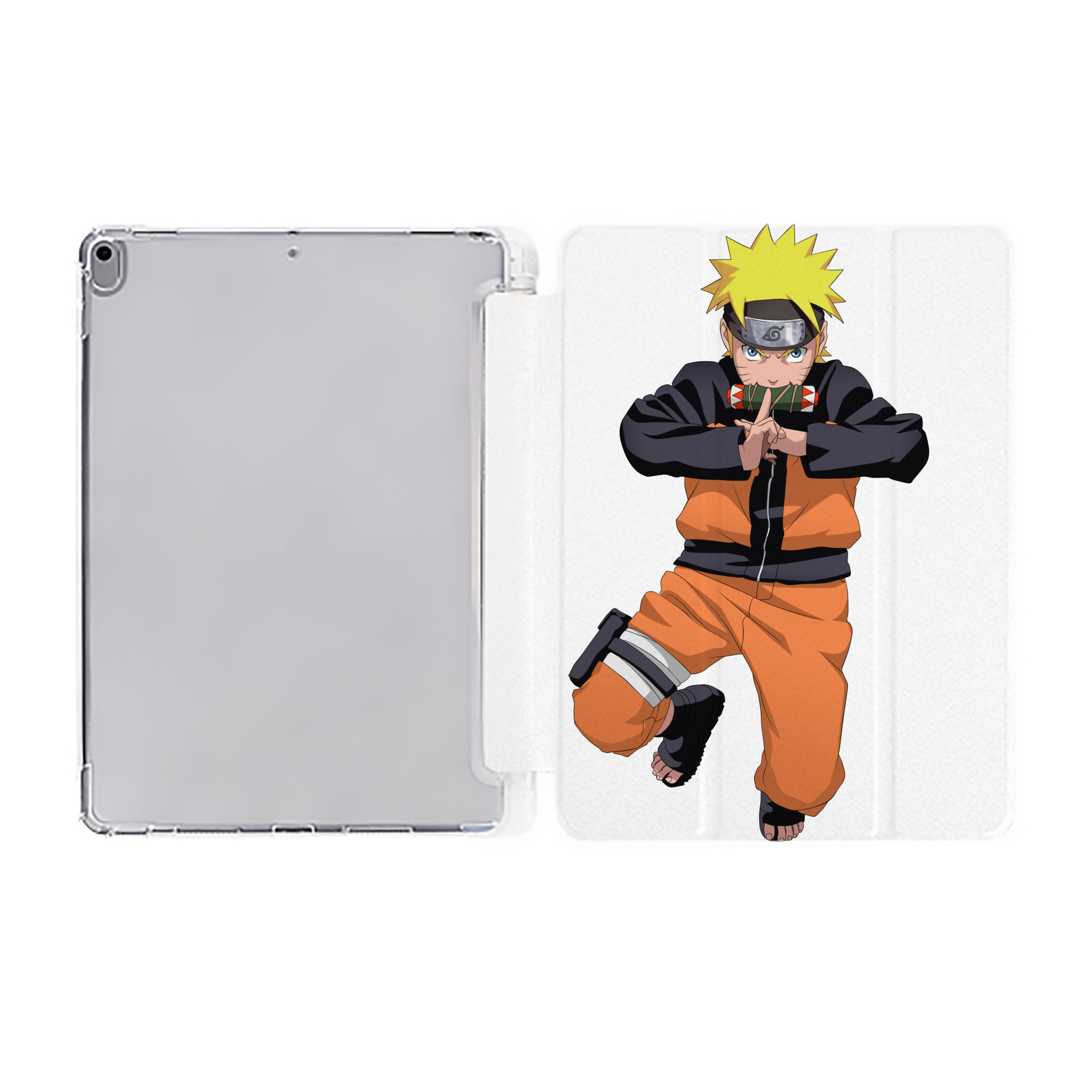 （画像用） NARUTO -ナルト- うずまき ナルト Uzumaki Naruto IPad ケース ペン収納付き 三つ折りスタンド PUレザー×シリコン 対応機種9.5/10.5/10.9インチ